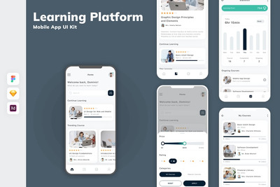 学习平台移动应用 UI 套件