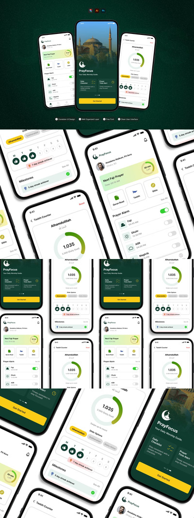 伊斯兰伴侣 – 移动应用 UI 套件