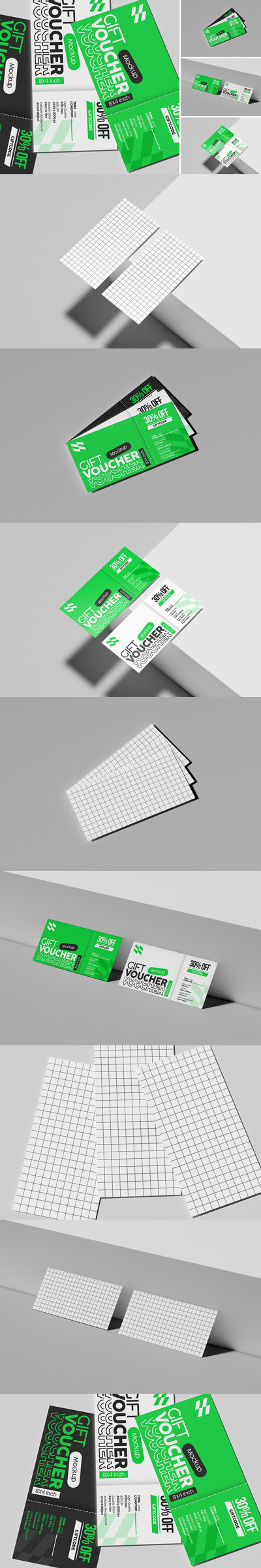 8×4 英寸礼品券品牌模型