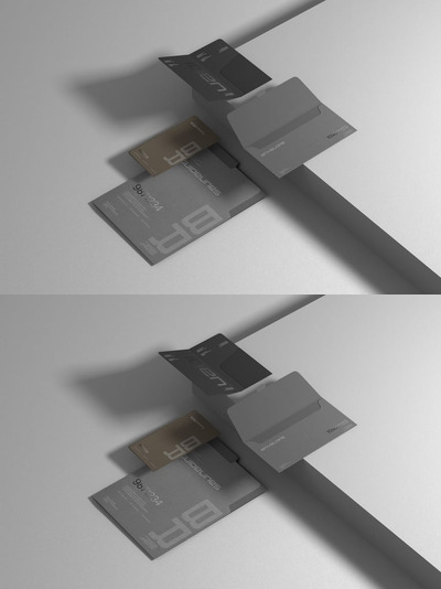 信封和文件夹文具样机场景