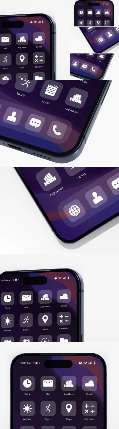 移动应用图标模型