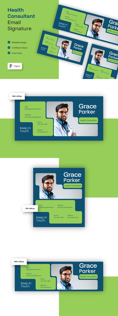 健康顾问电子邮件签名