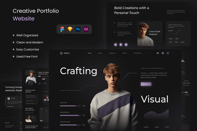 亚瑟——创意作品集网站