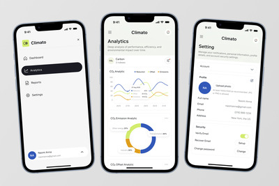 气候技术仪表盘 – 移动响应式设计