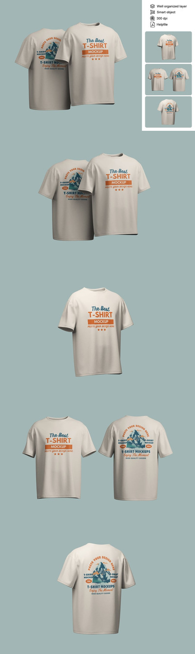 高质量T恤样机