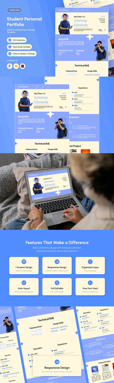 Johnmar – 学生个人作品集首页