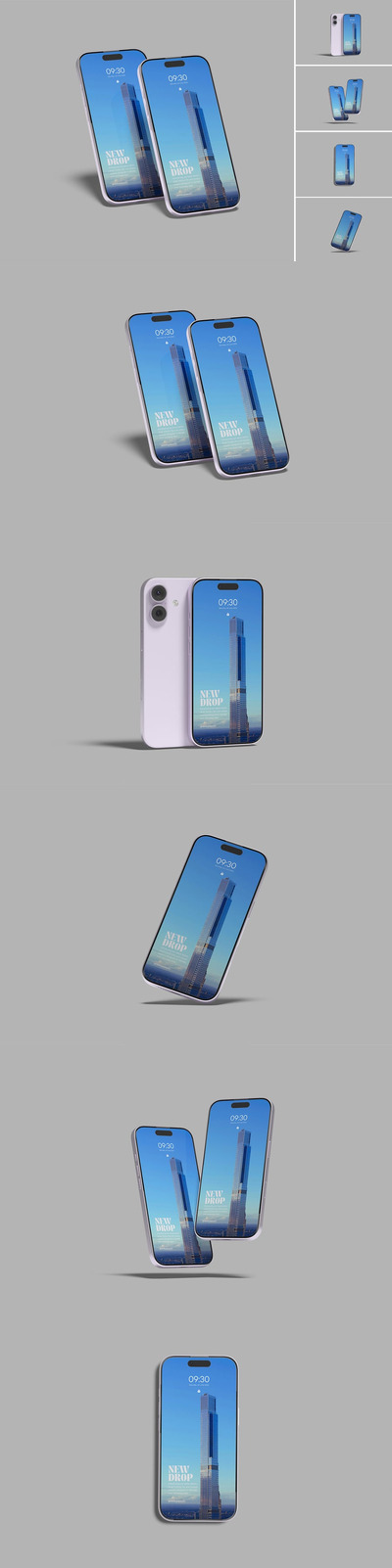 用于品牌推广的 iPhone 屏幕模型