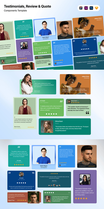 Roi – 代理机构客户评价 UI 工具包组件