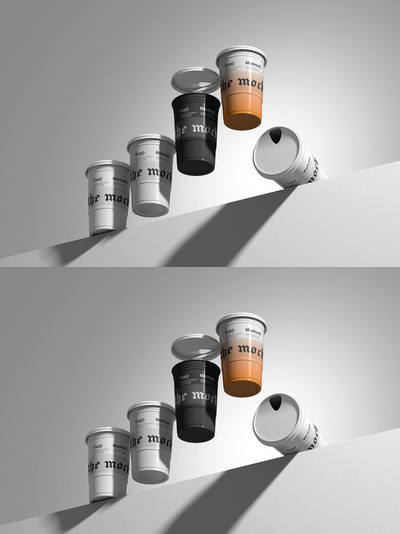纸质咖啡杯样机套装