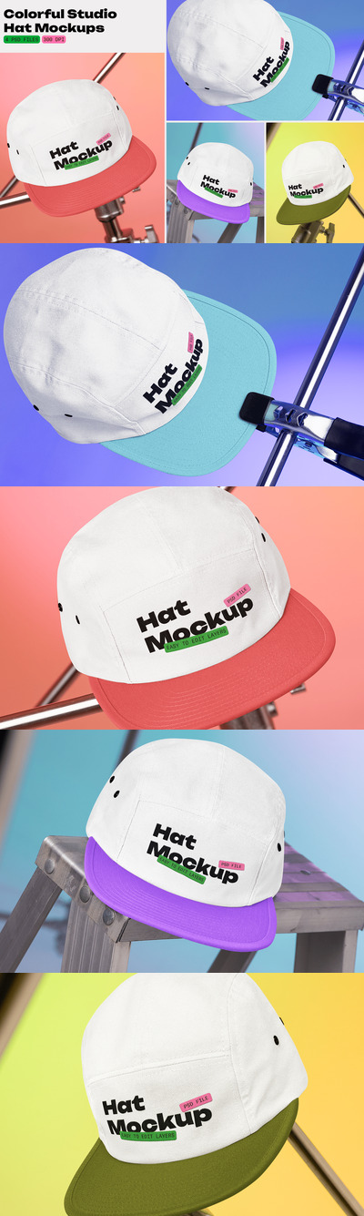 色彩缤纷的工作室帽子模型