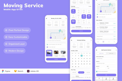 搬家服务移动应用 UI 套件
