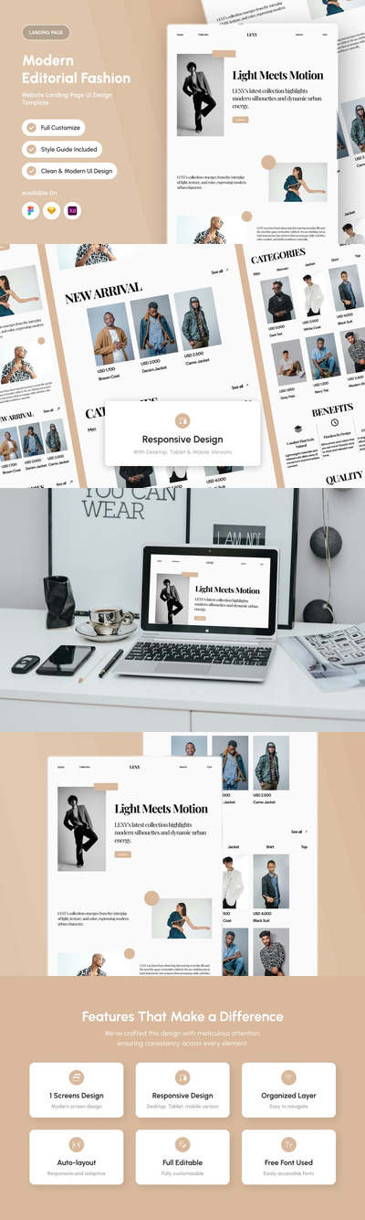 Lexy – 现代时尚编辑落地页