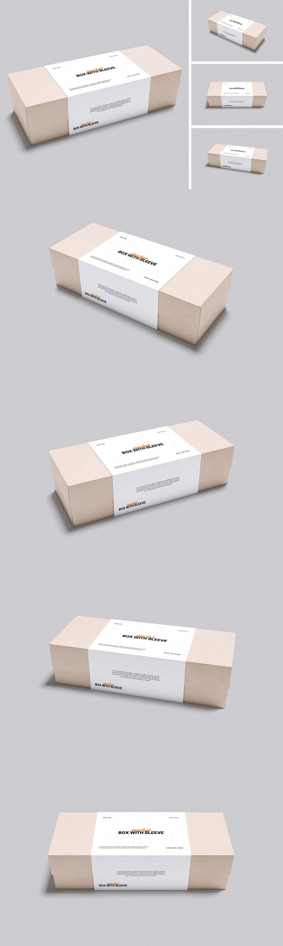 带封套的礼盒模型