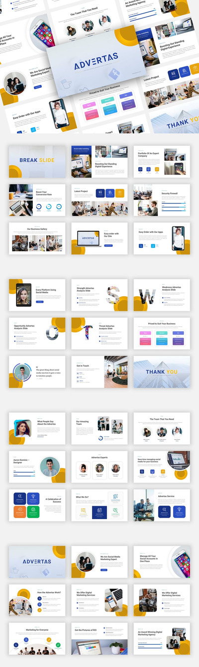 广告 – 社交媒体营销 PowerPoint