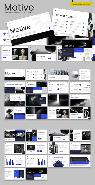 动机 – 现代商业计划书（谷歌幻灯片）