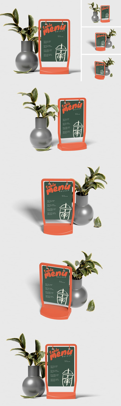 品牌推广用餐桌菜单样机