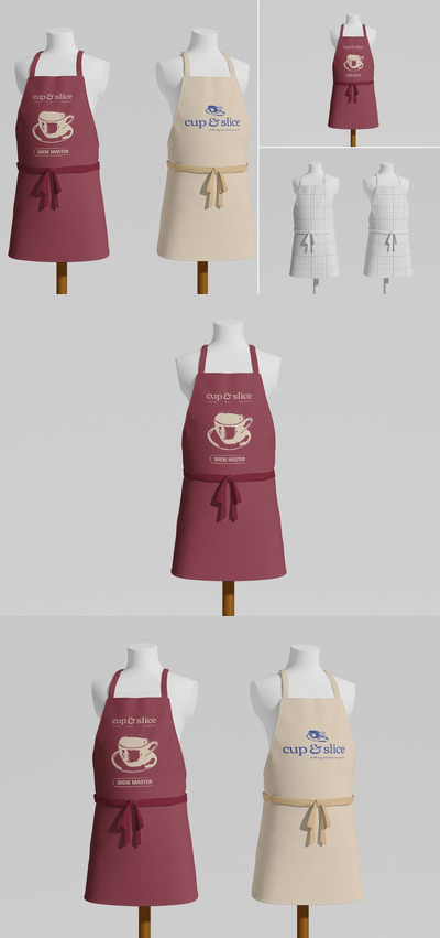 餐厅围裙样机