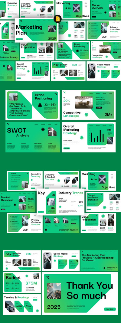 营销计划 Google 幻灯片