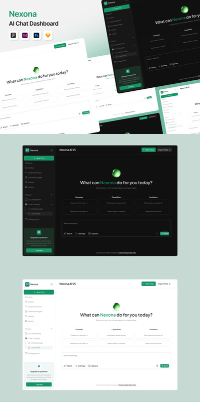 Nexona – AI聊天机器人仪表盘UI套件