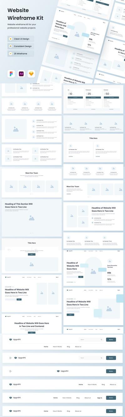 网站线框图套件