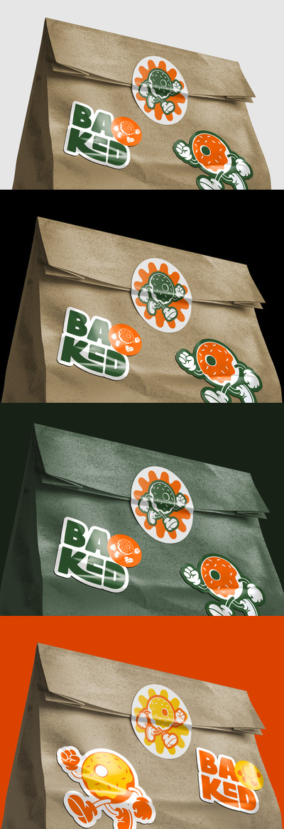 高品质纸袋贴纸标签样机