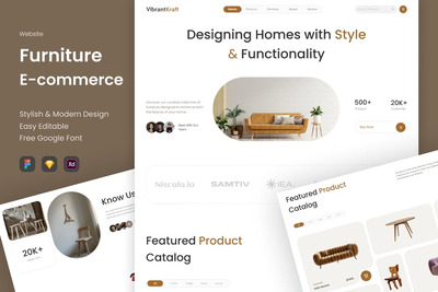 VibrantKraft – 家具产品落地页