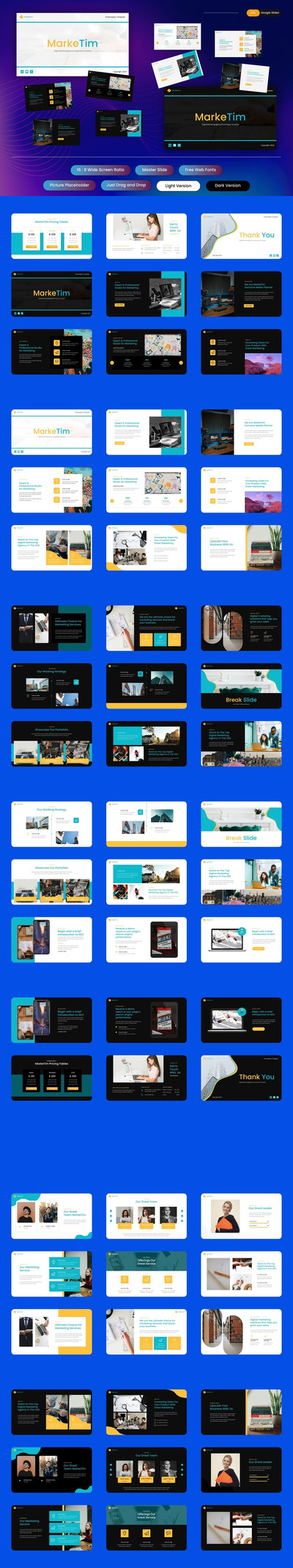 Marketim – 数字营销机构 Google Slides