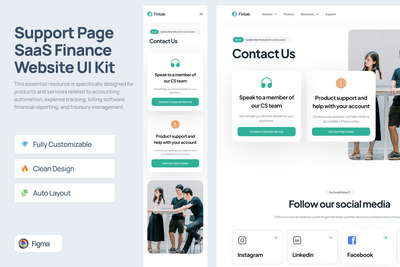SaaS 支持金融网站 UI 套件 – Finlab
