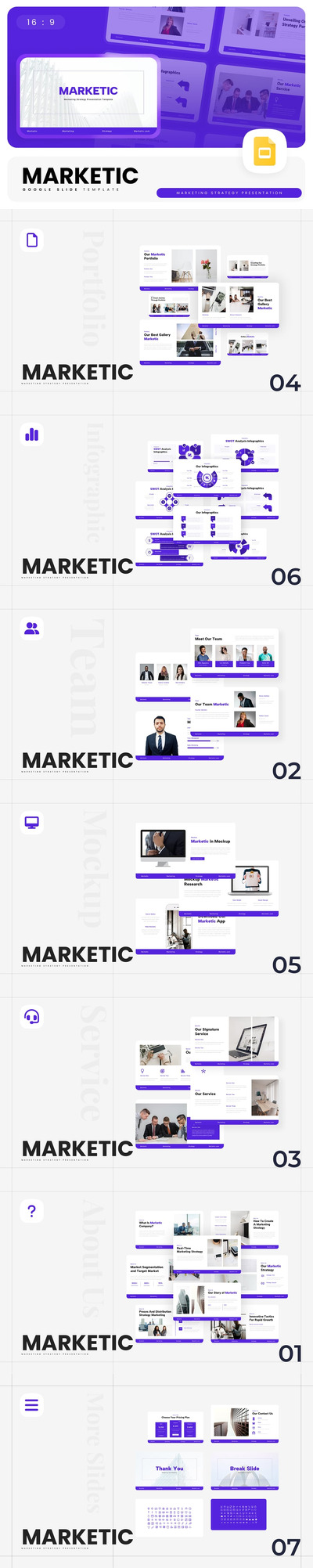 Marketic – 营销 Google 幻灯片模板