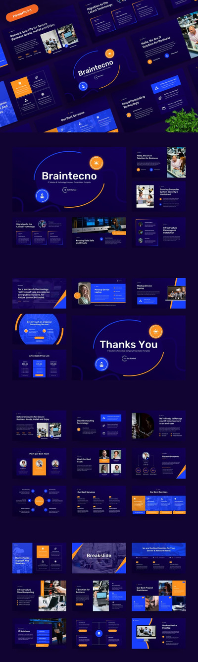 IT解决方案和技术公司PowerPoint演示文稿