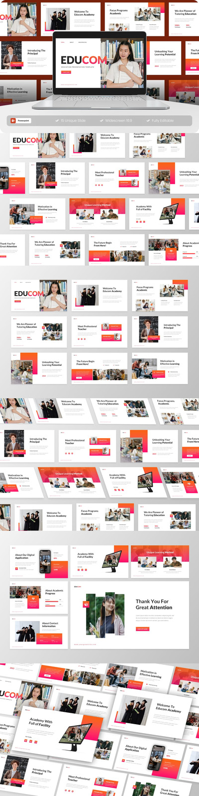 Educom – 教育类 PowerPoint 模板