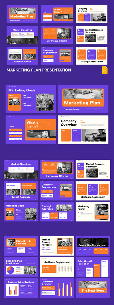 营销计划 Google 幻灯片