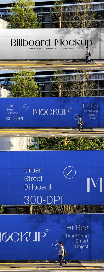 城市街道广告牌模型