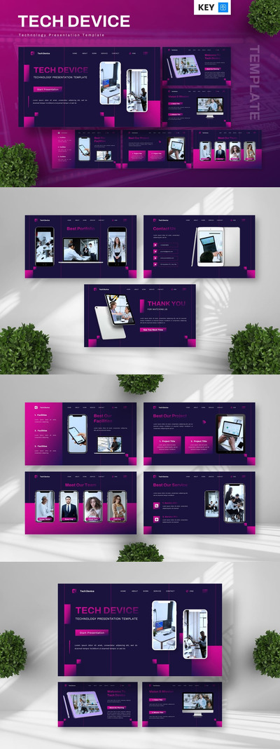 科技设备 – 技术主题演讲模板