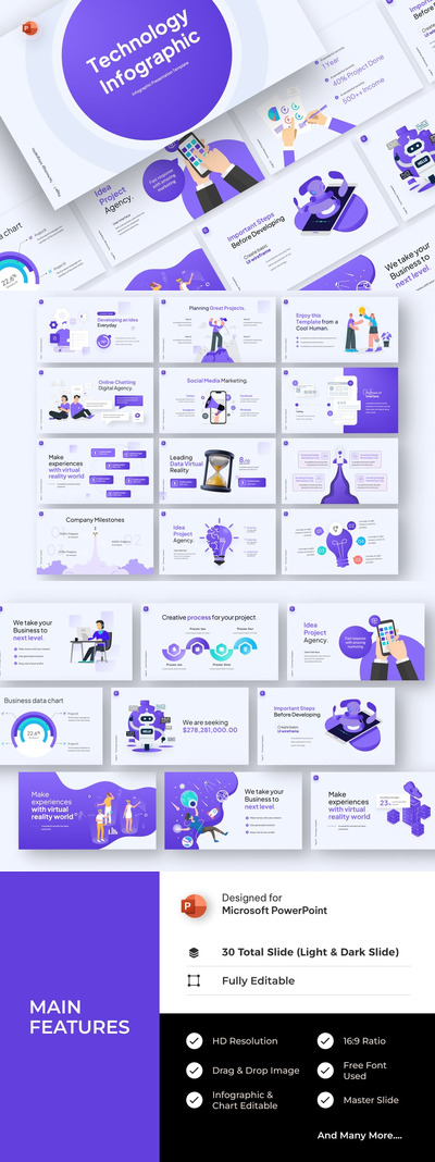 技术信息图表 PowerPoint