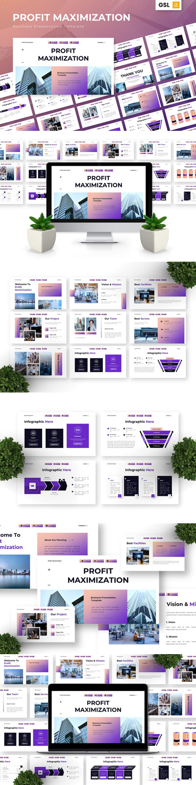 利润最大化 – 商业谷歌幻灯片模板