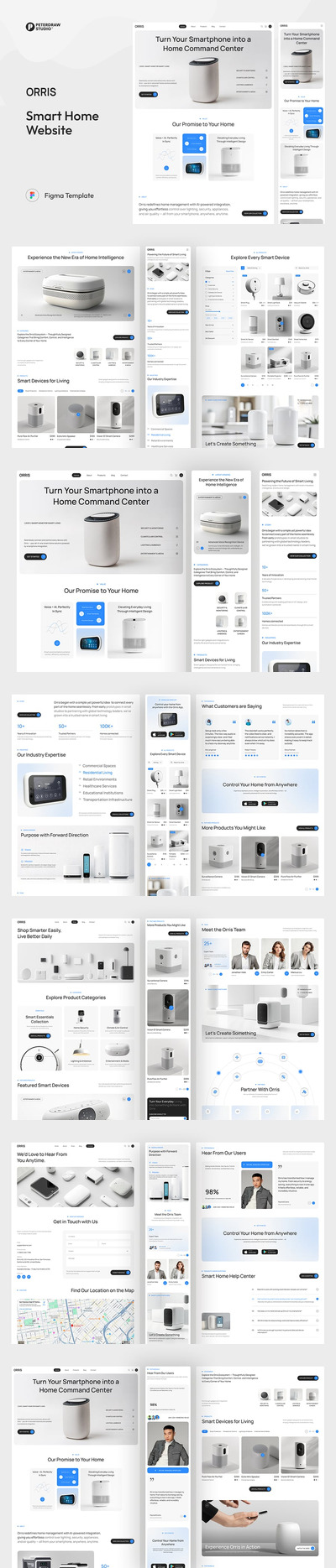Orris – 智能家居网站 UI Figma 模板