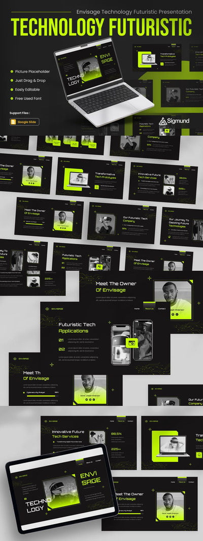 Envisage Technology 未来主义 Google Slide 模板