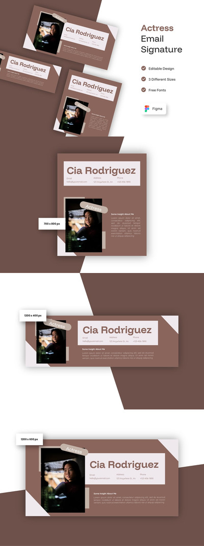 女演员电子邮件签名