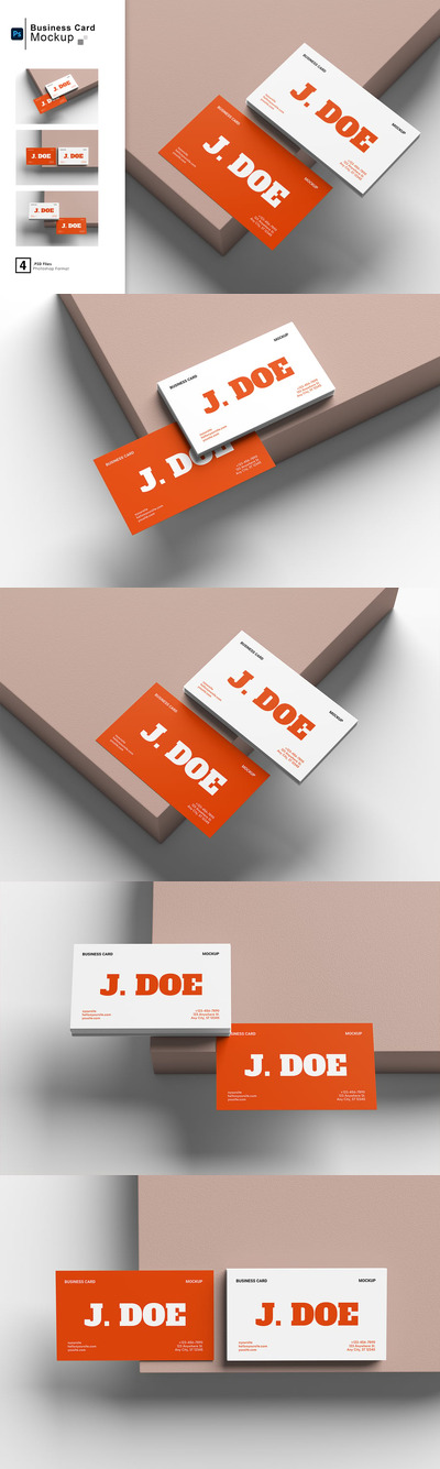 高质量名片样机，用于品牌推广