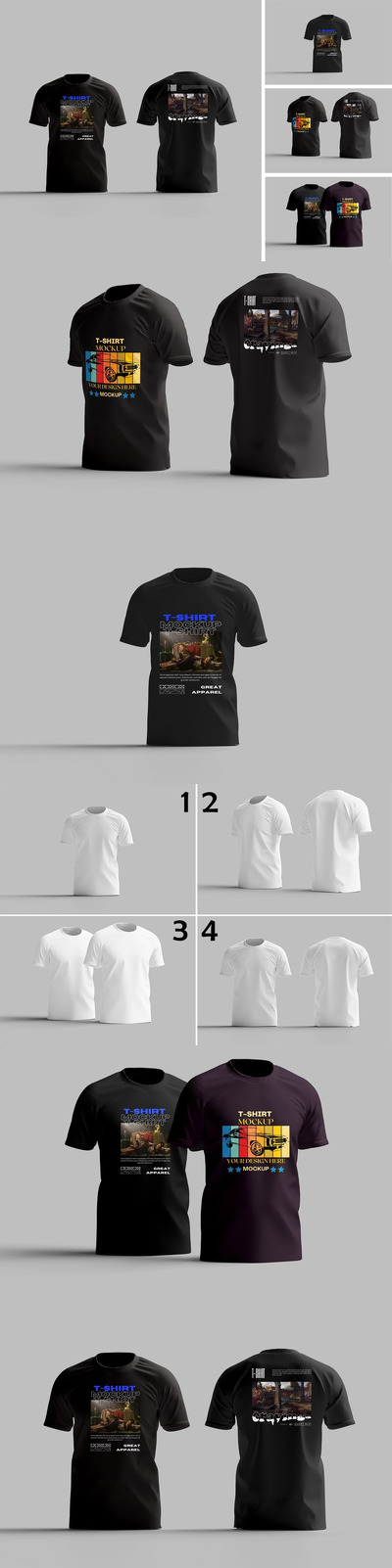 高质量T恤样机