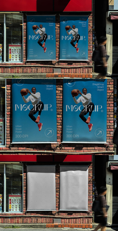街头海报样机
