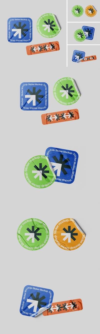 高分辨率贴纸样机