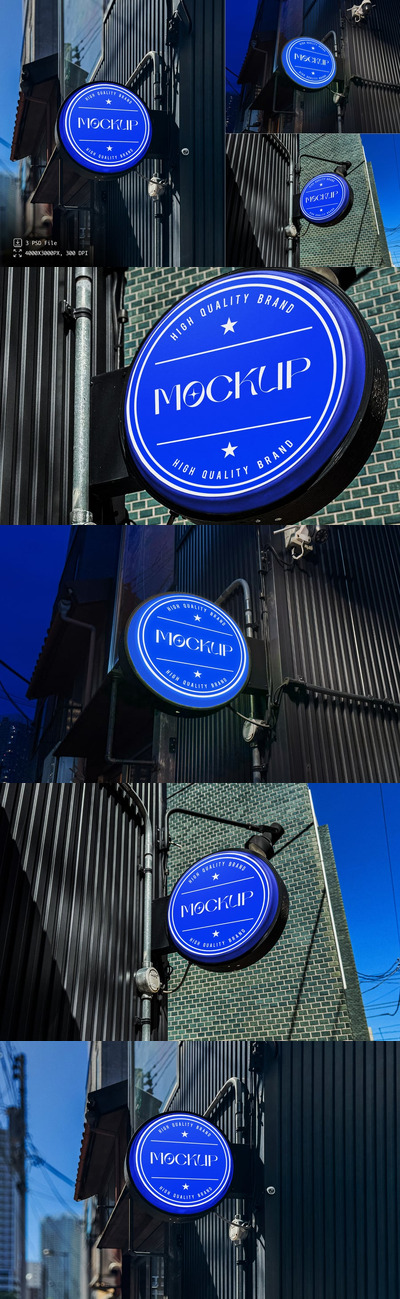 圆形灯箱招牌模型