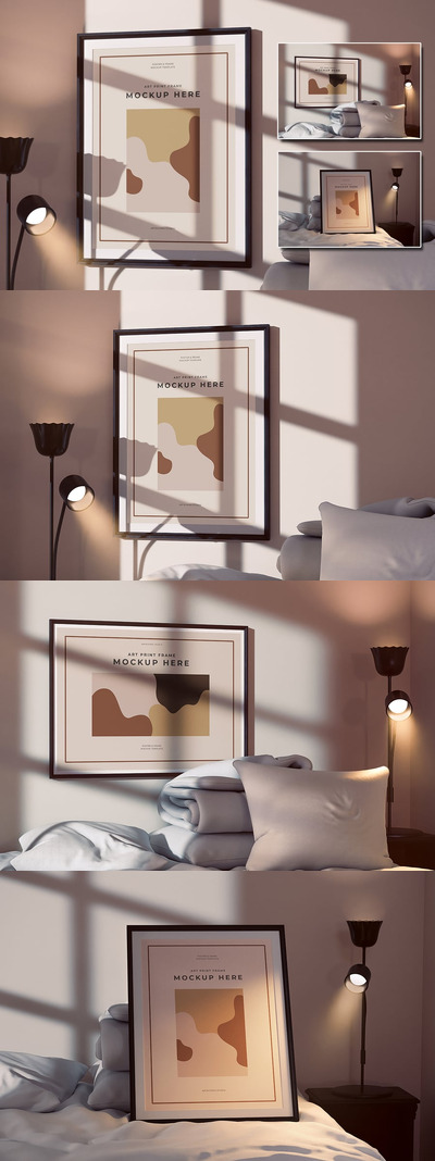 艺术版画画框模型