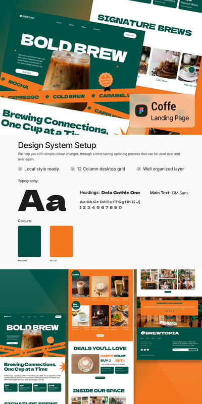 咖啡产品着陆页