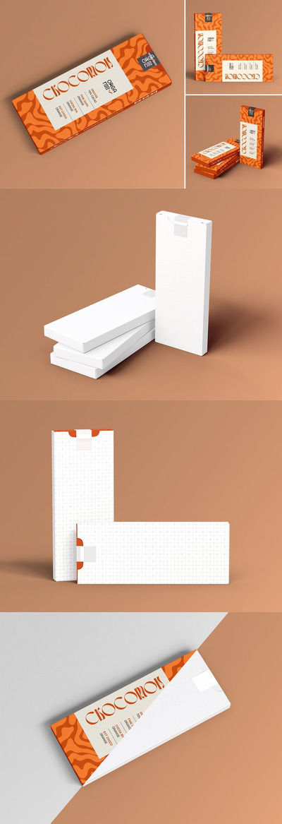 纸质巧克力盒包装模型套装