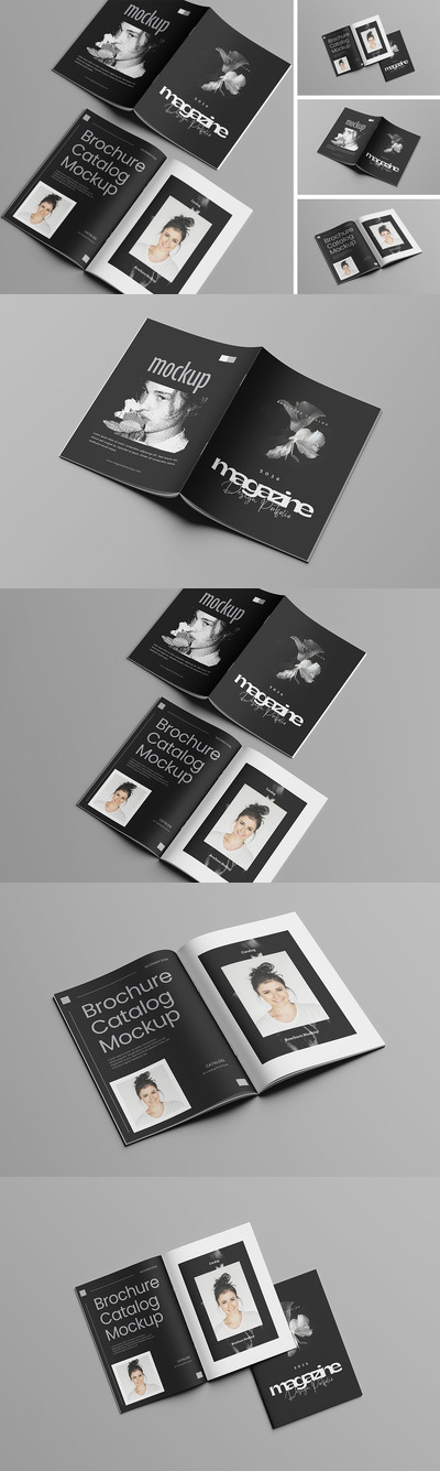 高质量A4宣传册目录样机