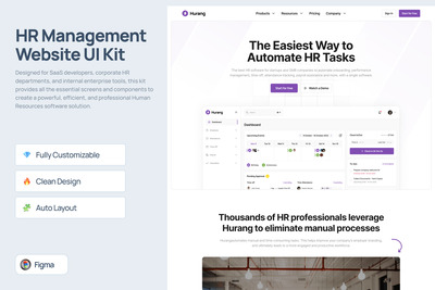 人力资源管理网站 UI 套件 – Hurang