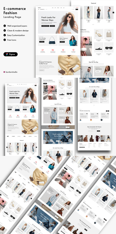 时尚落地页 UI 套件